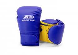 Боксерские перчатки SPORTKO арт. ПД2-6-OZ (унций). синий