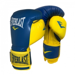 Перчатки тренировочные Everlast Powerlock Training Gloves 16oz Blue/YellowVelcro PYBY16 