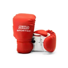 Боксерские перчатки Sportko арт. ПД2-12-OZ (унций). красный