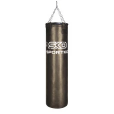 Boxing bag SPORTKO belt leather (3.5mm-4mm) Height 130 cm. Diameter 35 cm. Weight 60 kg.
