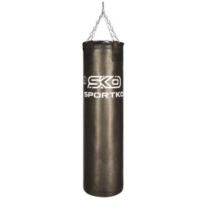 Boxing bag SPORTKO belt leather (3.5mm-4mm) Height 130 cm. Diameter 35 cm. Weight 60 kg. sportko.com.ua