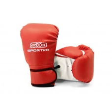 Боксерские перчатки Sportko арт. ПД2-10-OZ (унций). красный В наличии
