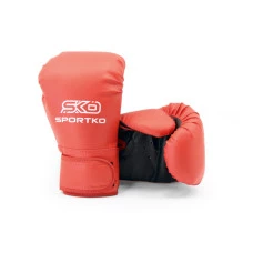Боксерские перчатки Sportko арт. ПД2-8-OZ (унций). красный