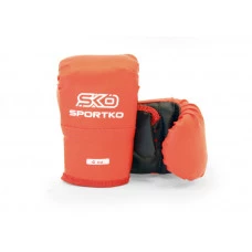 Боксерские перчатки SPORTKO арт. ПД2-4-OZ (унций) красный