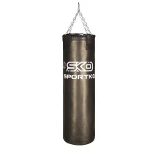 Боксерський мішок Sportko Ремінна Шкіра висота 150 ф50 вага 80кг з ланцюгами арт.МРК-15050