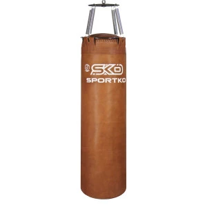 Boxing bag Sportko Strap Leather height 150 f40 weight 70 kg with chains art. MRK-15040K sportko.com.ua