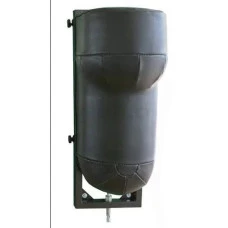 Leather wall-mounted semi-circular apercot pillow with height adjustment 95x42x31cm.